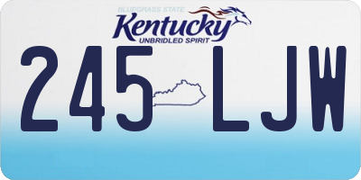 KY license plate 245LJW