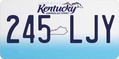 KY license plate 245LJY