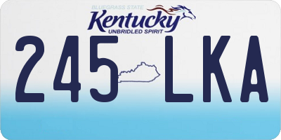KY license plate 245LKA