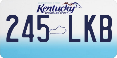 KY license plate 245LKB
