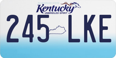 KY license plate 245LKE
