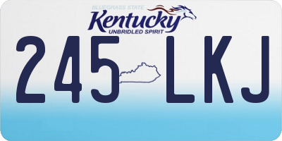 KY license plate 245LKJ