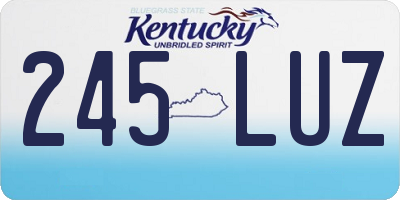 KY license plate 245LUZ