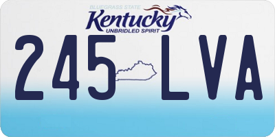 KY license plate 245LVA