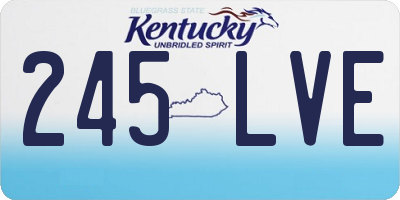 KY license plate 245LVE