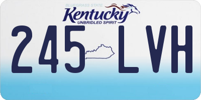 KY license plate 245LVH