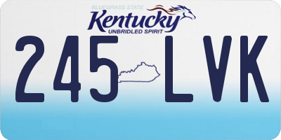 KY license plate 245LVK