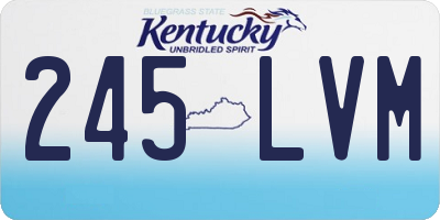 KY license plate 245LVM