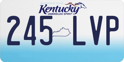 KY license plate 245LVP