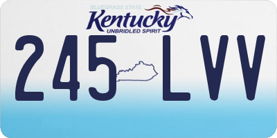 KY license plate 245LVV