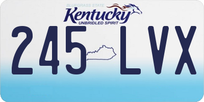 KY license plate 245LVX