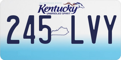 KY license plate 245LVY