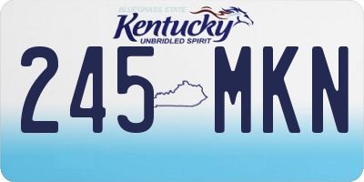 KY license plate 245MKN