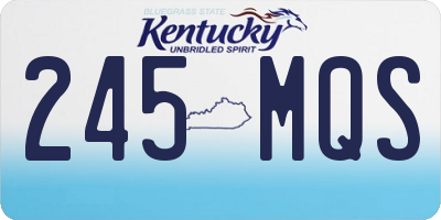 KY license plate 245MQS