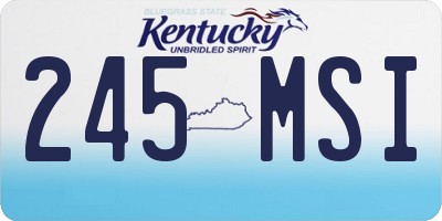 KY license plate 245MSI