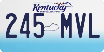 KY license plate 245MVL