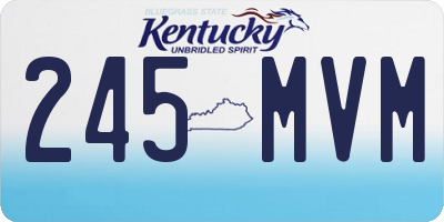 KY license plate 245MVM