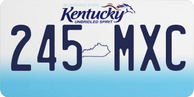 KY license plate 245MXC