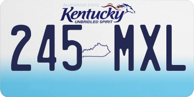 KY license plate 245MXL