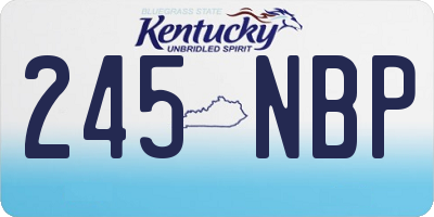 KY license plate 245NBP