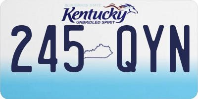 KY license plate 245QYN