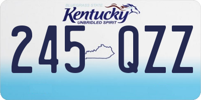 KY license plate 245QZZ