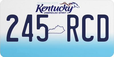 KY license plate 245RCD
