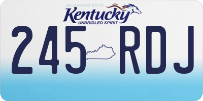 KY license plate 245RDJ