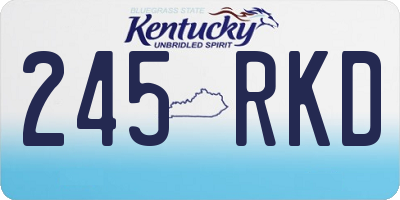 KY license plate 245RKD