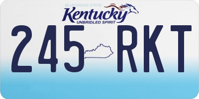 KY license plate 245RKT