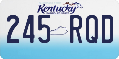 KY license plate 245RQD