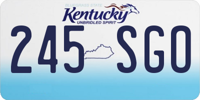 KY license plate 245SGO