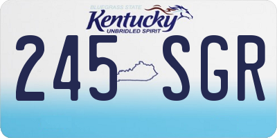 KY license plate 245SGR