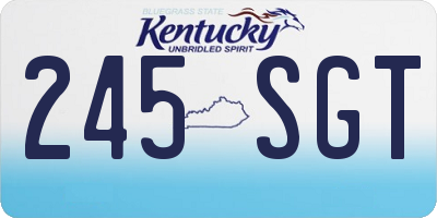 KY license plate 245SGT
