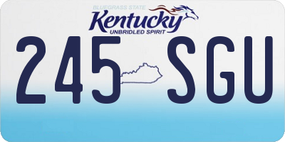 KY license plate 245SGU