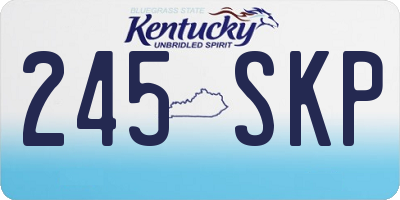 KY license plate 245SKP