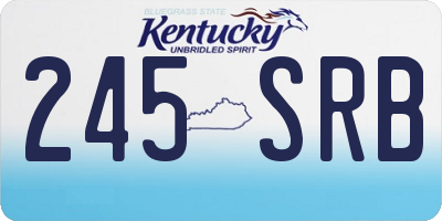 KY license plate 245SRB