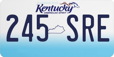 KY license plate 245SRE