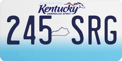 KY license plate 245SRG
