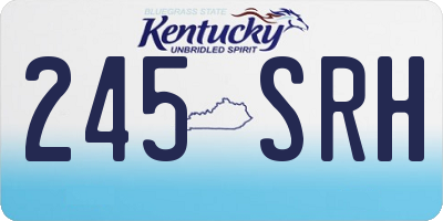 KY license plate 245SRH