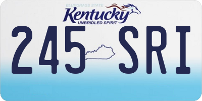KY license plate 245SRI