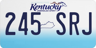 KY license plate 245SRJ