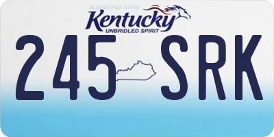 KY license plate 245SRK