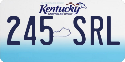 KY license plate 245SRL