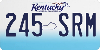 KY license plate 245SRM
