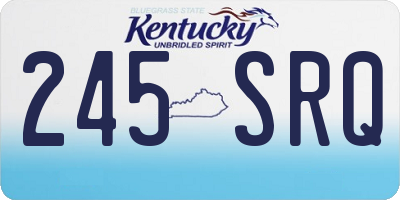 KY license plate 245SRQ