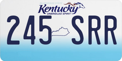 KY license plate 245SRR