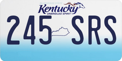 KY license plate 245SRS