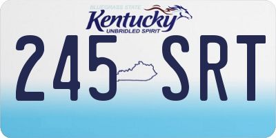 KY license plate 245SRT