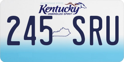 KY license plate 245SRU